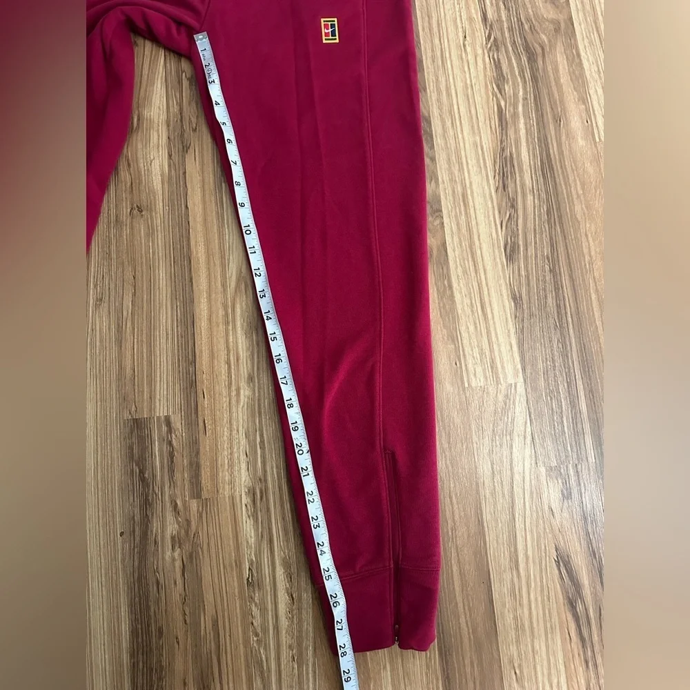 Nike Court Dri-Fit Heritage French Terry Tennis Pants Red Women’s Size Small